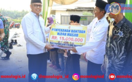 Sekda Tulangbawang Pimpin Safari Ramadhan, Salurkan Hibah dan Santunan