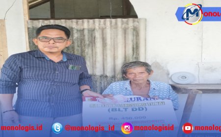 Kampung Mahabang Tulangbawang Serahkan Bantuan BLT DD dan Lainnya Pada Warga PM
