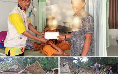 Cepat Tanggap, Lazismu–MDMC Tubaba Salurkan Bantuan ke Korban Rumah Ambruk