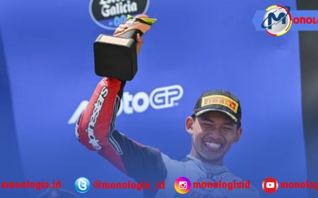 Anak Indonesia Usia 17 Tahun ini, Capai Podium Pertama Di Kelas Moto3-Motogp