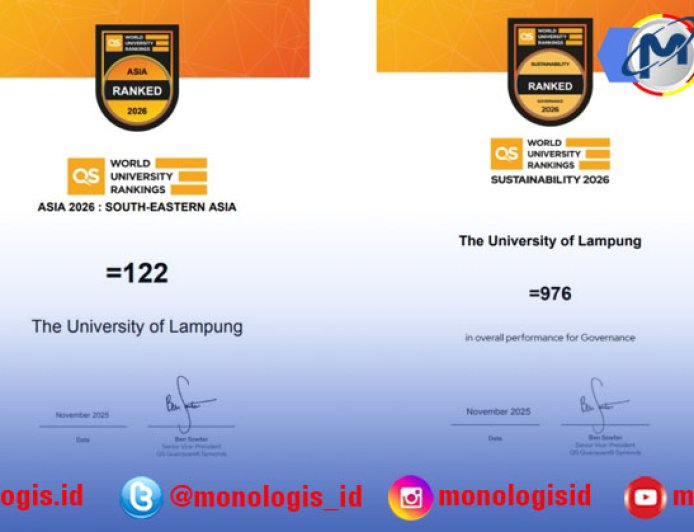 Unila Perkuat Rangking Global Sebagai ‘Sustainable University’ di Asia Tenggara