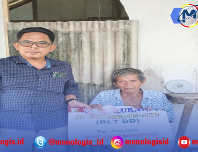 Kampung Mahabang Tulangbawang Serahkan Bantuan BLT DD dan Lainnya Pada Warga PM