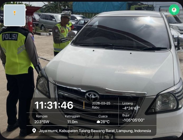 Arus Balik Padat, Polisi Perketat Rekayasa Lalin di Tubaba