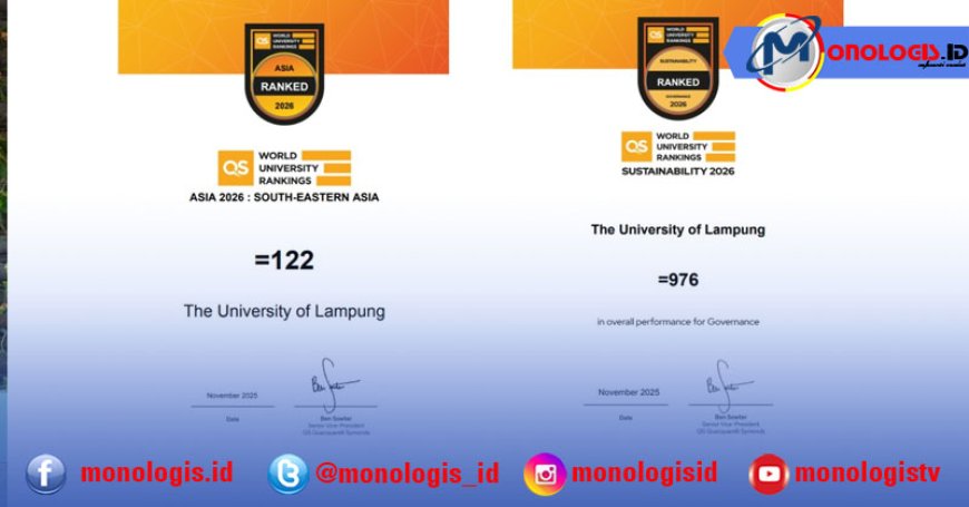 Unila Perkuat Rangking Global Sebagai ‘Sustainable University’ di Asia Tenggara