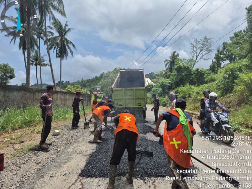 Jelang Mudik Lebaran, Pemprov Lampung Kebut Perbaikan Jalan Provinsi