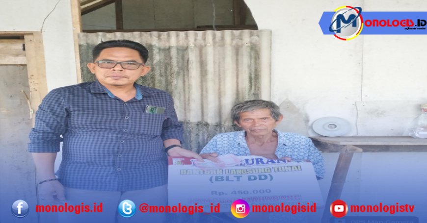 Kampung Mahabang Tulangbawang Serahkan Bantuan BLT DD dan Lainnya Pada Warga PM