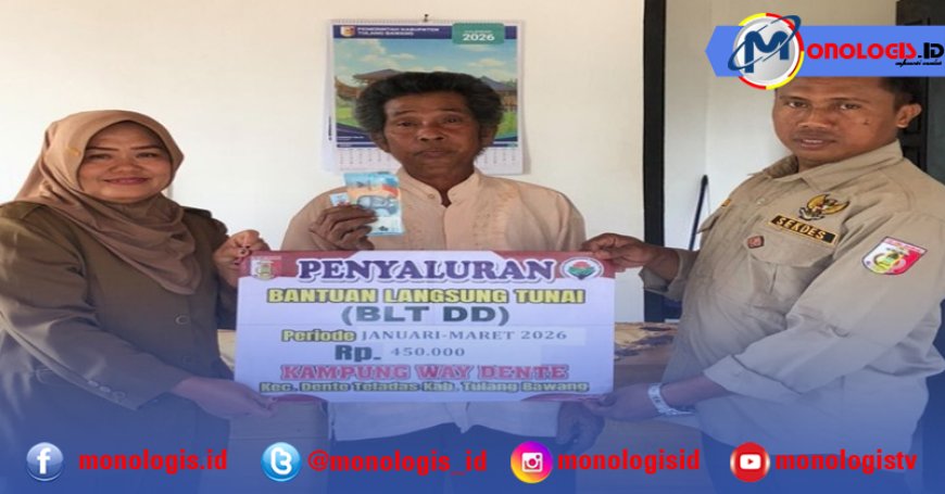 Para KPM Di Way Dente Tulangbawang Terima BLT-DD Jelang Lebaran 2026