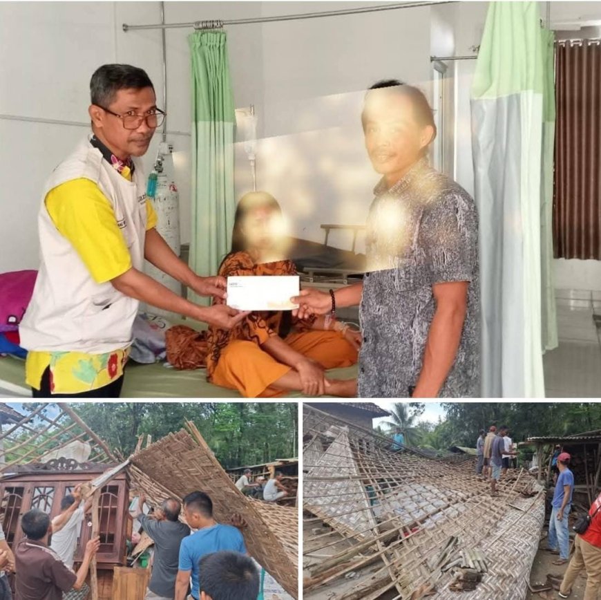 Cepat Tanggap, Lazismu–MDMC Tubaba Salurkan Bantuan ke Korban Rumah Ambruk