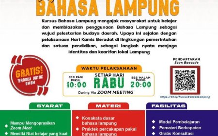 Dukung Kamis Beradat, Kursus Gratis Bahasa Lampung Digeber