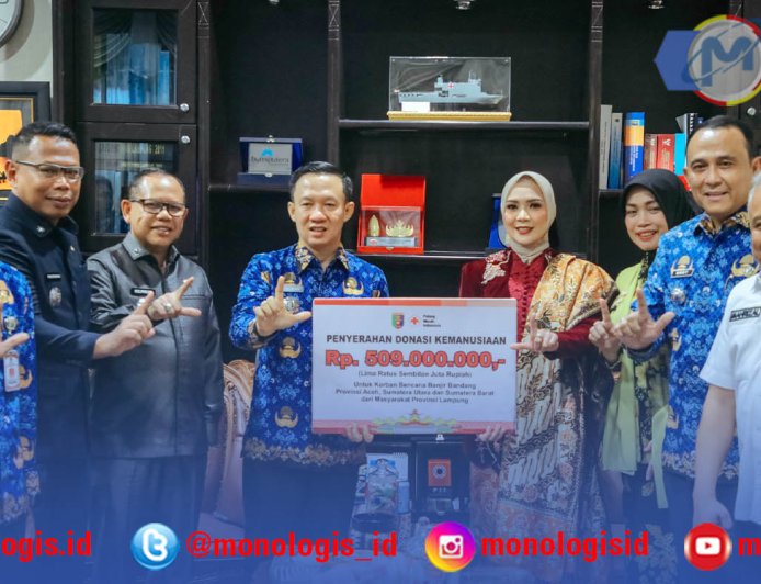 Lampung Salurkan Rp1,8 Miliar, Jadi Poros Bantuan Bencana Sumatera
