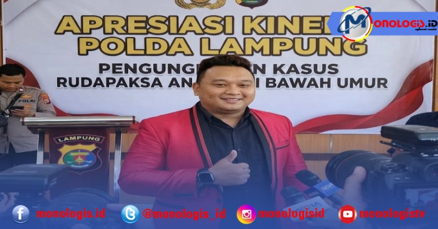Sekretaris PWDPI Lampung Apresiasi kinerja Polda Lampung, Tangkap Pelaku Rudapaksa-Anak 