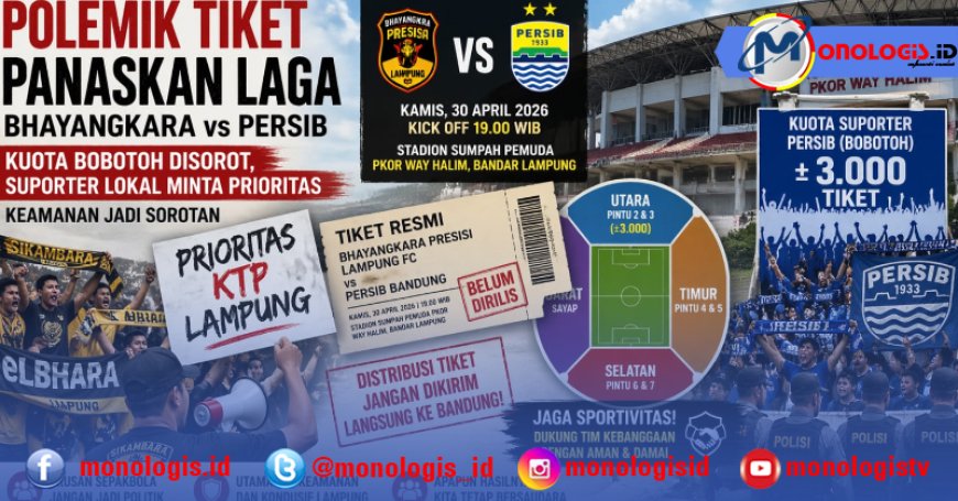 Panas Tiket Jelang  Bhayangkara vs Persib,  Suporter Lokal Minta Diprioritaskan