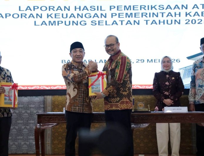 Lampung Selatan Raih Opini WTP ke-10 Berturut-turut dari BPK