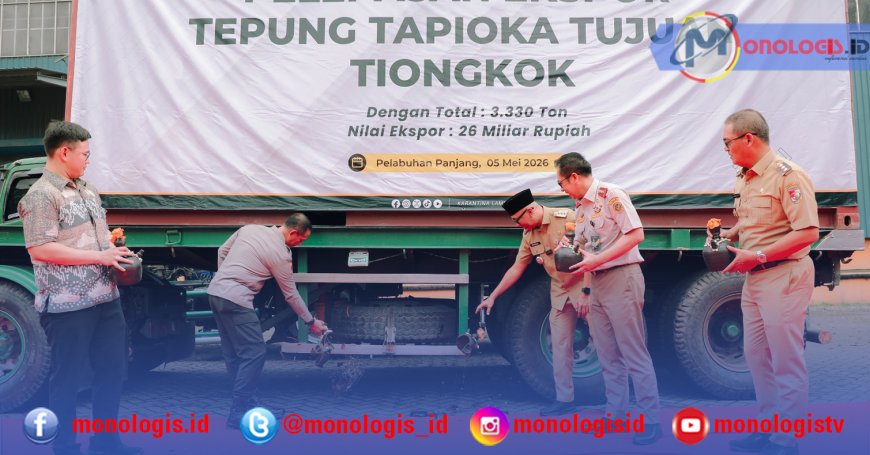 Lampung Ekspor Perdana Tapioka ke Tiongkok