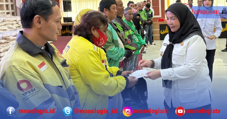 Seribu Ojol di Bandar Lampung Dapat Bantuan Beras Hingga Umroh