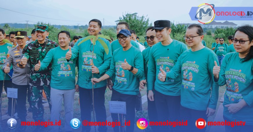 Gubernur Lampung Dampingi Menteri PKP Tanam Sejuta Pohon