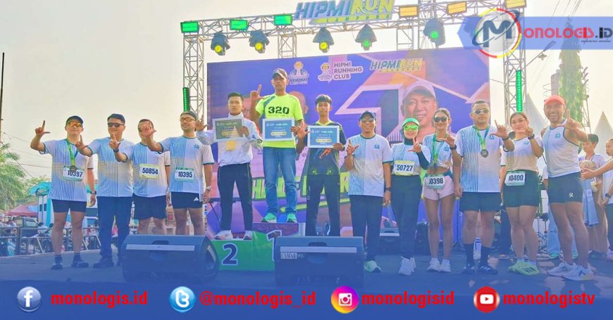 Giri Akbar Lari Bareng Ribuan Peserta Hipmi Half Marathon