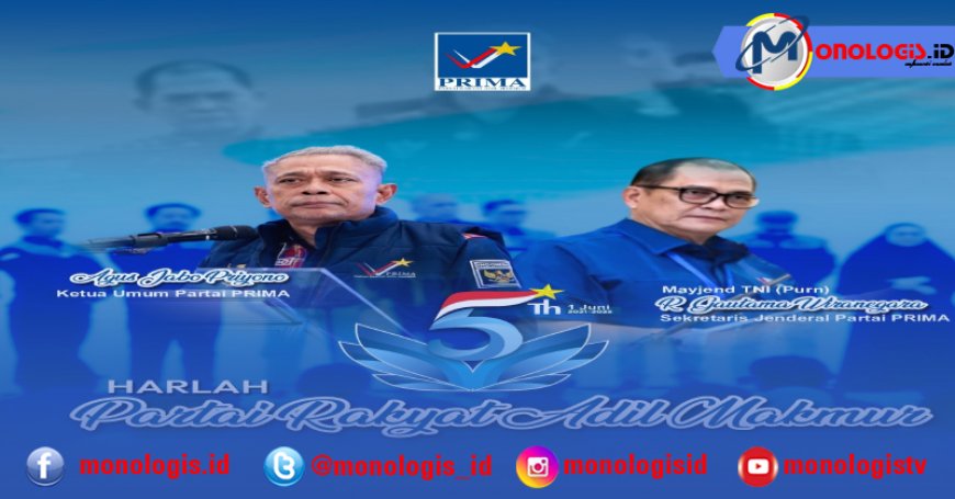 Harlah ke-5 PRIMA Digelar Sederhana, Tegaskan Dukungan pada Efisiensi dan Agenda Ekonomi Kerakyatan Prabowo