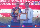 Gubernur Mirza Raih Penghargaan Pertanian Nasional