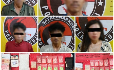 5 Kurir Narkoba Antarprovinsi Dibekuk di Mesuji