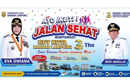 Jalan Sehat HUT ke-344 Bandar Lampung, Pemkot Siapkan Hadiah Rumah Hingga Mobil
