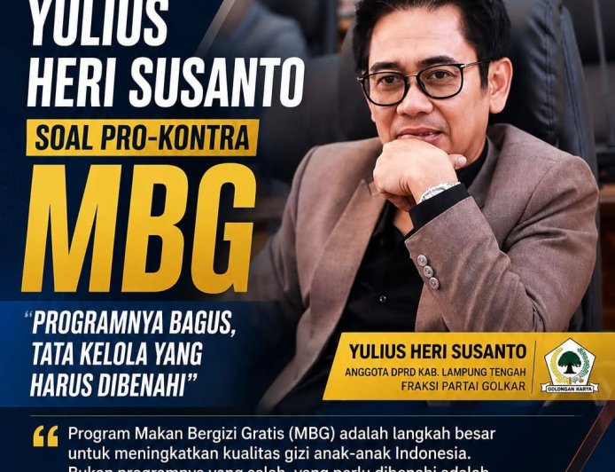 Yulius Heri Susanto Soal Pro-Kontra MBG: Programnya Bagus, Tata Kelola dan Pengawasan yang Harus Dibenahi