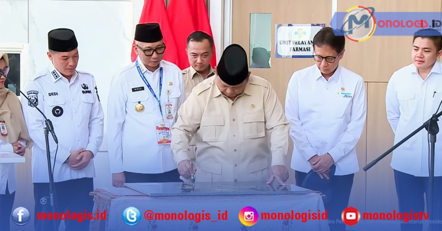 Presiden Prabowo Rresmikan RSUD KH Muhammad Thohir Krui