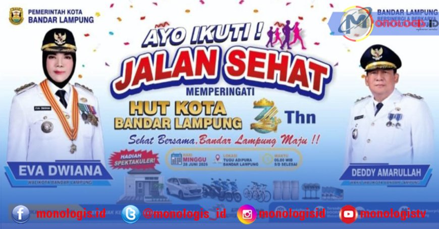 Jalan Sehat HUT ke-344 Bandar Lampung, Pemkot Siapkan Hadiah Rumah Hingga Mobil
