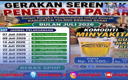 Pemkab Tubaba Gelar Gerakan Penetrasi Pasar Bulan Ini
