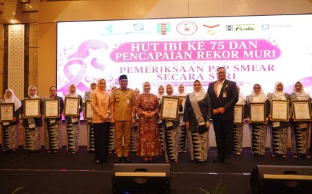 Lampung Cetak Rekor MURI Pap Smear Massal, 14.762 Perempuan Ikuti Skrining Kanker Serviks
