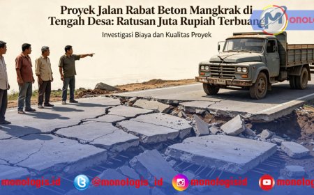 Proyek Rabat Beton Lampung Utara Mangkrak, Warga Minta Audit