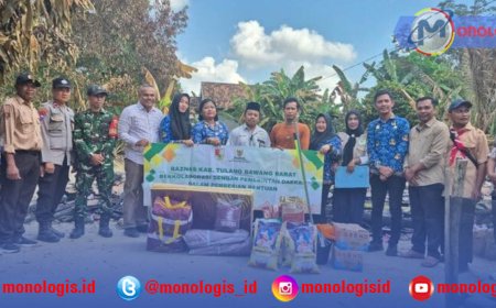 Pemkab-Baznas Tubaba Salurkan Bantuan Korban Kebakaran Toto Mulyo