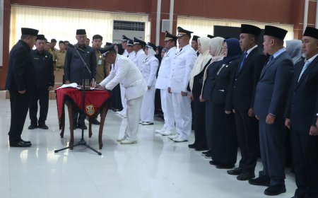 96 Pejabat Pemkot Bandar Lampung Dilantik, Dua Camat dan Lima Lurah Berganti