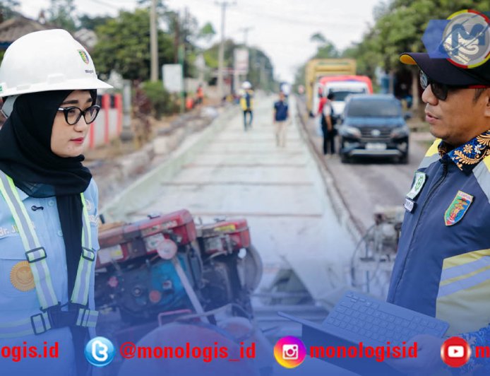 Jihan Tinjau Proyek Jalan Wates-Metro