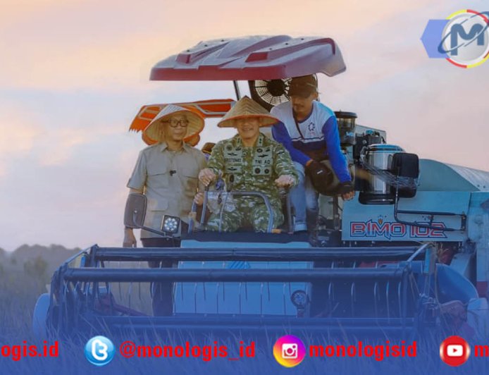 Mirza Hadiri Panen Raya TNI Serentak di Lamteng