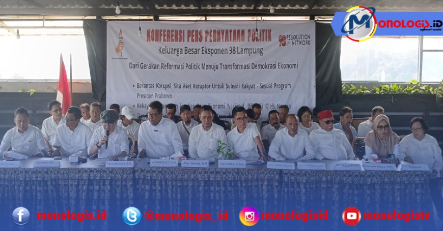Eksponen 1998 Lampung Dukung Penuh Program Strategis Prabowo Demi Wujudkan Demokrasi Ekonomi