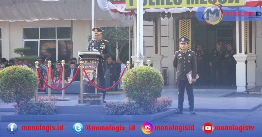 Kapolres Mesuji Bacakan Amanat Presiden di HUT Bhayangkara