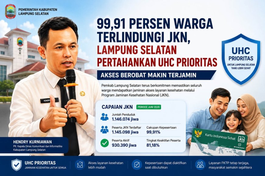 Kepesertaan JKN Lampung Selatan Capai 99,91 Persen