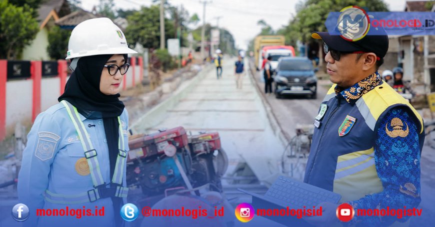 Jihan Tinjau Proyek Jalan Wates-Metro