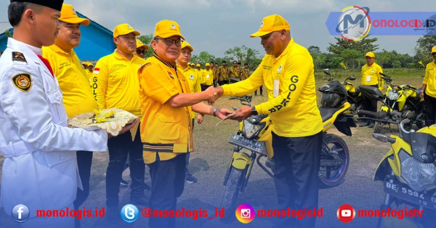 Tutup Retret Golkar Lamteng, Hanan Serahkan Motor untuk PK