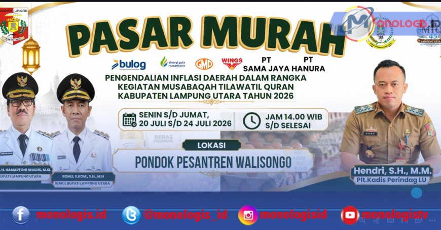 Disperindag Lampung Utara Gelar Pasar Murah Selama MTQ