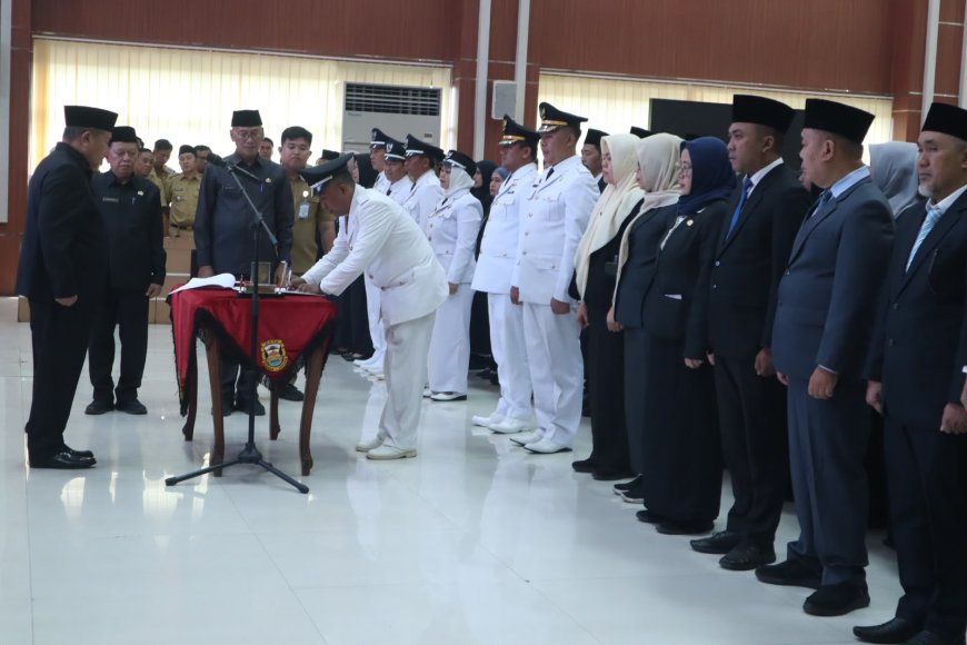 96 Pejabat Pemkot Bandar Lampung Dilantik, Dua Camat dan Lima Lurah Berganti
