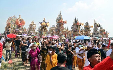 Puluhan Ribu Warga Padati Ngaben Massal Balinuraga, Wisatawan Italia Kagum dengan Tradisi Budaya Lampung Selatan