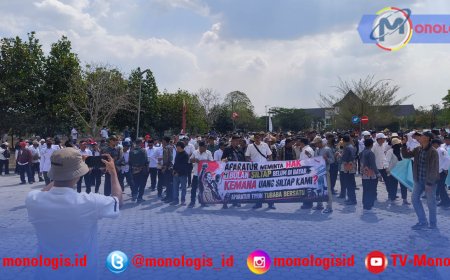 Ratusan Aparatur Tiyuh di Tubaba Demo, Tuntut Siltap 4 Bulan Segera Dibayar