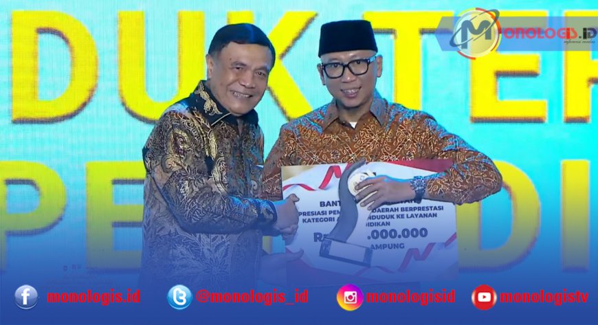 Lampung Raih Penghargaan Terbaik II Pelayanan Pendidikan Tingkat Provinsi