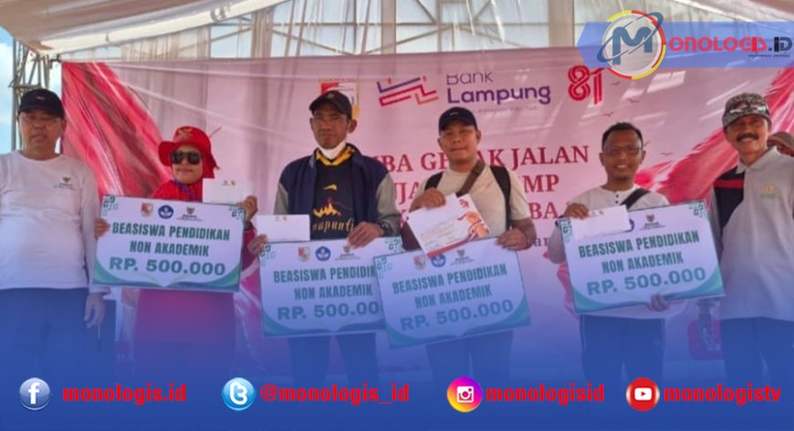 BAZNAS Tubaba Beri Beasiswa 12 Regu Juara Gerak Jalan