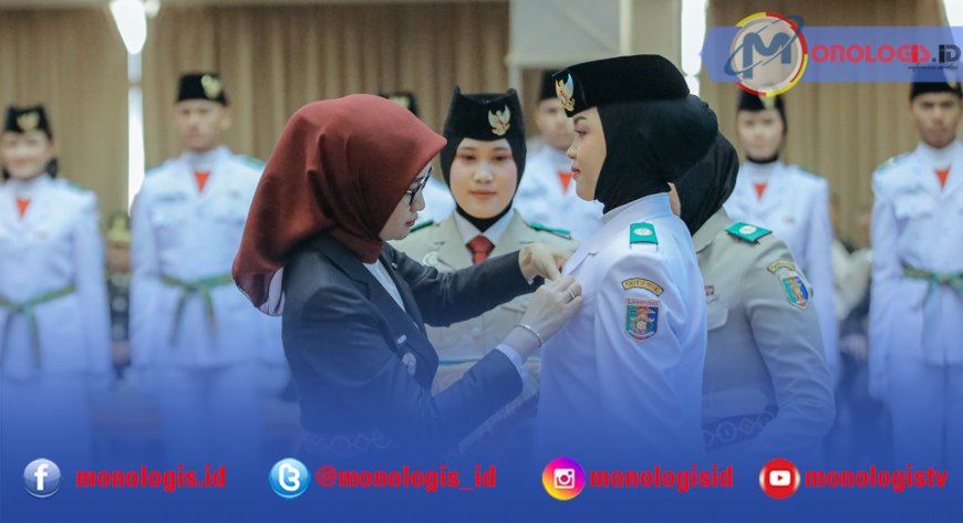 Jihan Kukuhkan Paskibraka Lampung 2026