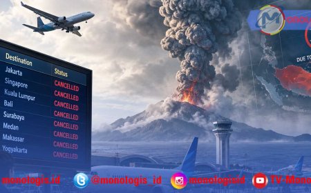 Erupsi Anak Krakatau Ganggu 373 Penerbangan