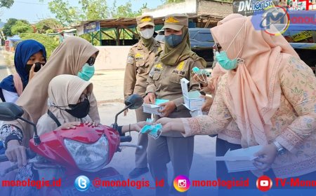 DWP Lampung Selatan Bagikan Masker ke Warga