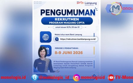 Bank Lampung Buka Magang Cipta, Cek Syaratnya